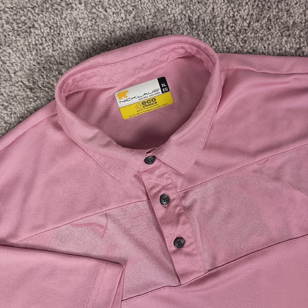 Jack Nicklaus Tropical Pattern Mens XL Polo Golf Shirt 100% Polyester